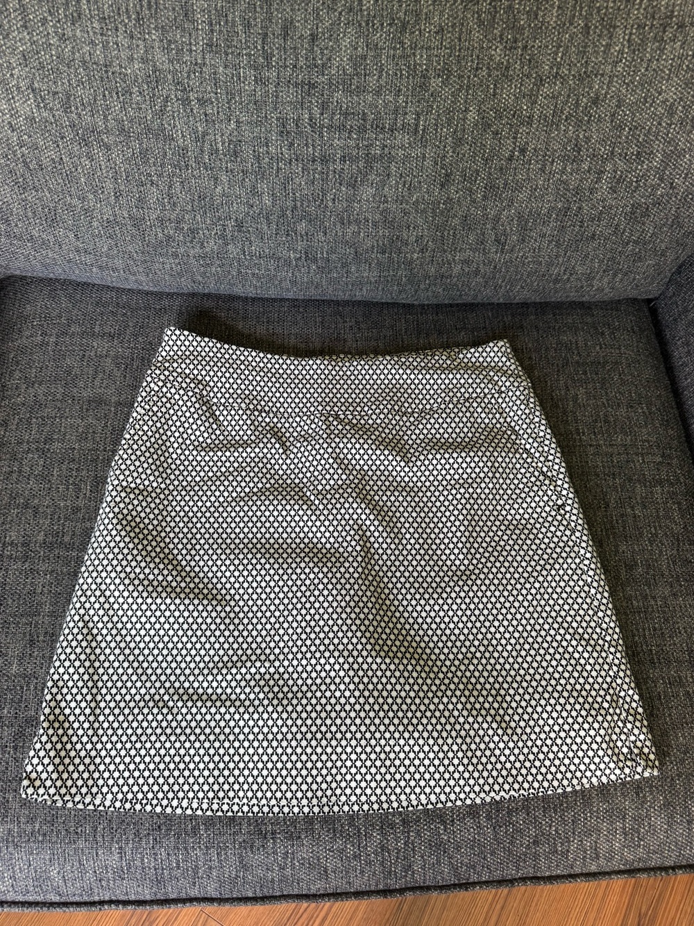 S.C. & Co. Geometric Black and White Mini Skirt